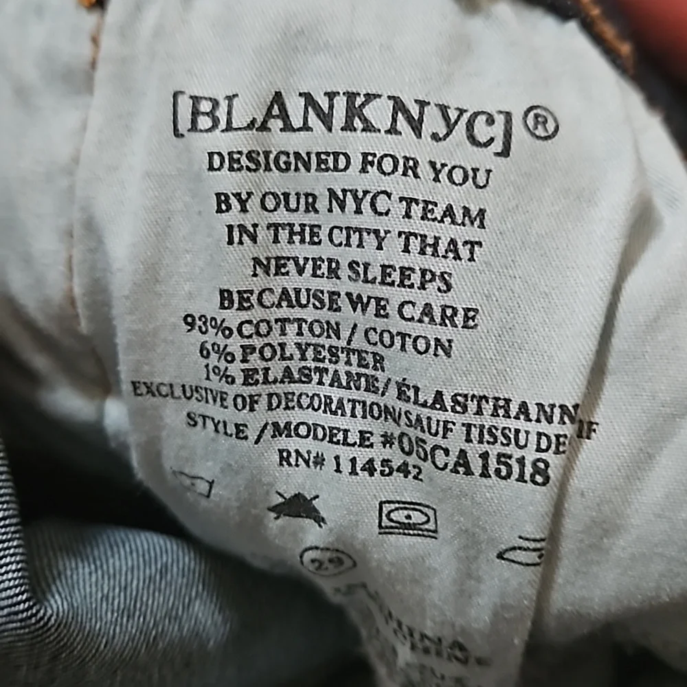 Blank NYC Dark Wash The Bond Skinny Rainbow Tuxudo Jeans